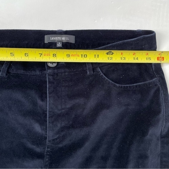 Lafayette 148 New York Women’s Black Blue Velvet Pants Size 8 - Picture 9 of 10